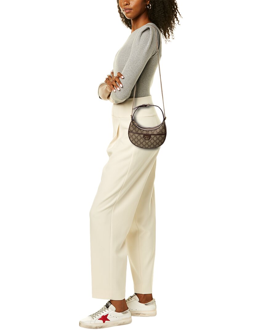 Gucci Ophidia Mini Gg Supreme Canvas & Leather Hobo Bag