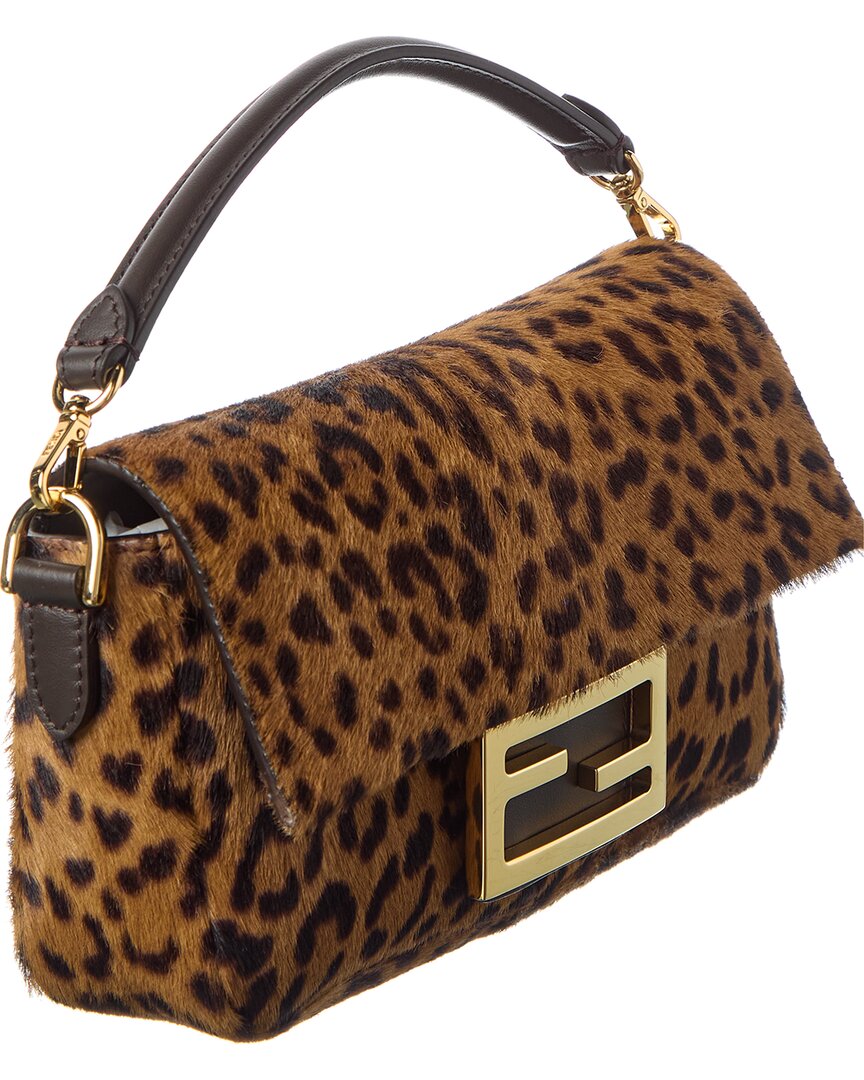 Fendi Baguette Mini Haircalf & Leather Shoulder Bag