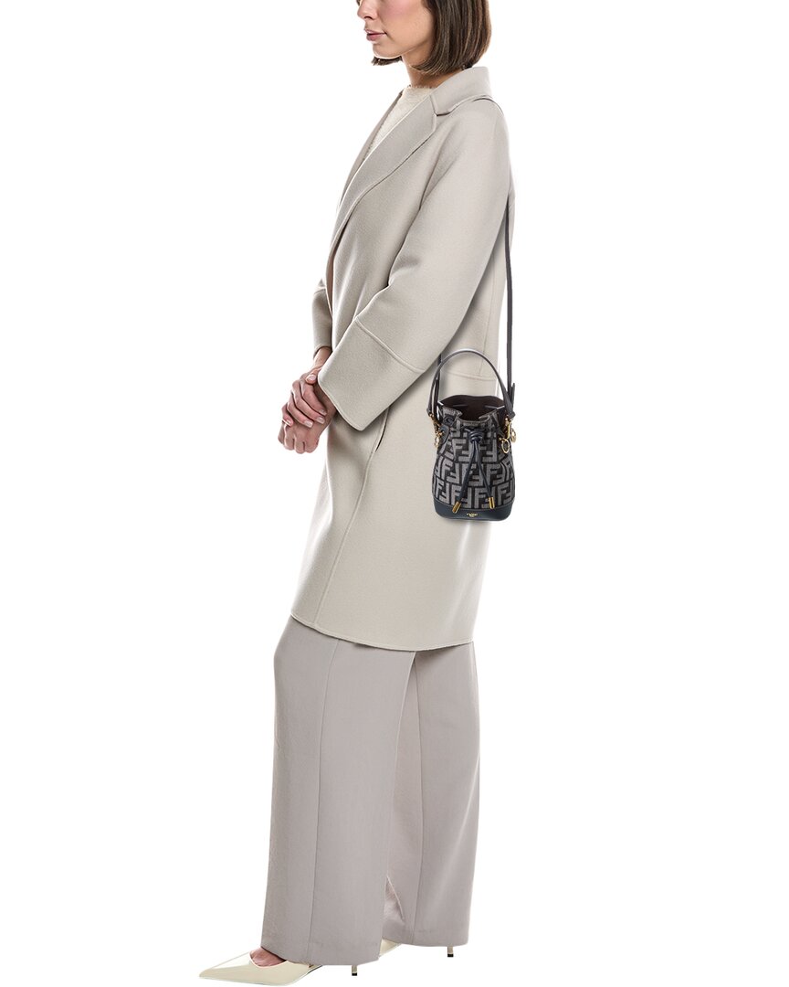 Fendi Mon Tresor Mini Ff Denim & Leather Bucket Bag
