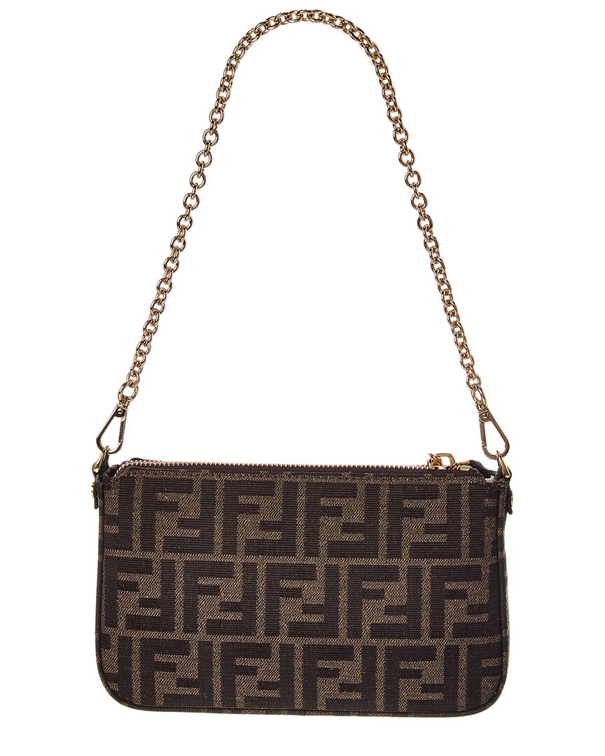 Fendi Baguette Ff Jacquard Pouch