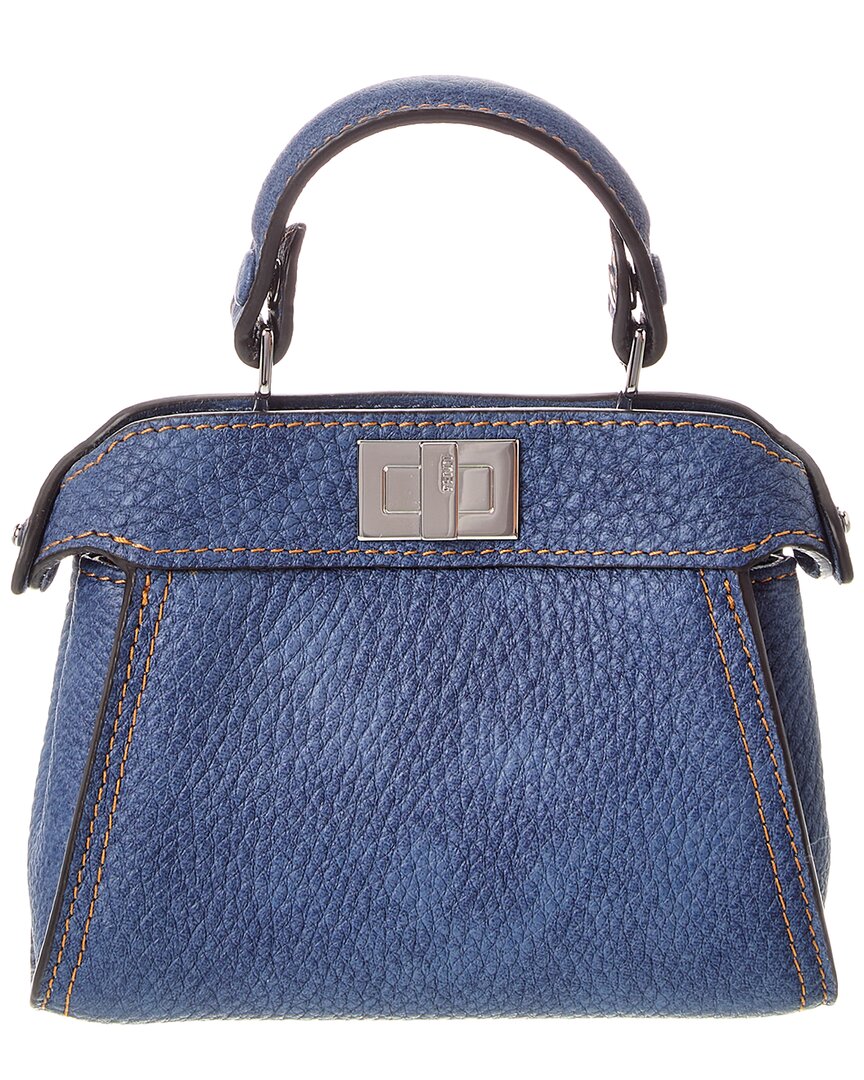 Fendi Nano Peekaboo Leather Clutch