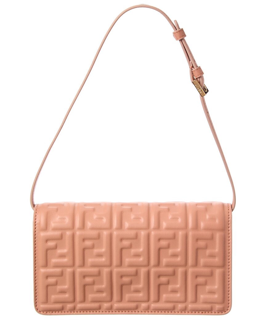 Fendi Baguette Ff Leather Wallet On Chain