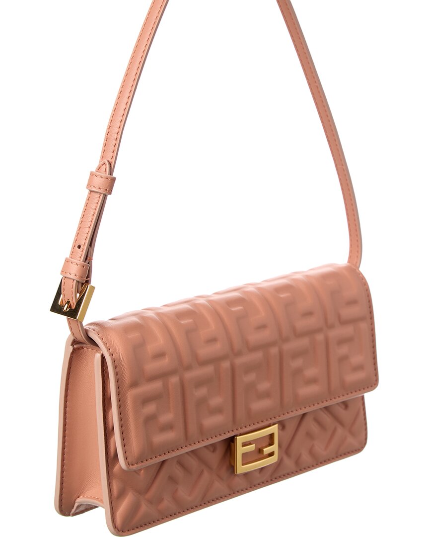 Fendi Baguette Ff Leather Wallet On Chain