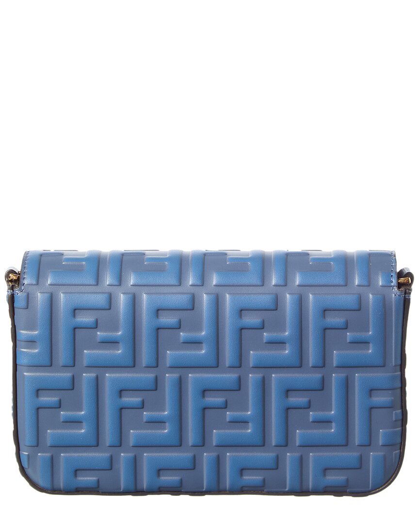 Fendi Ff Diamonds Leather Wallet On Chain