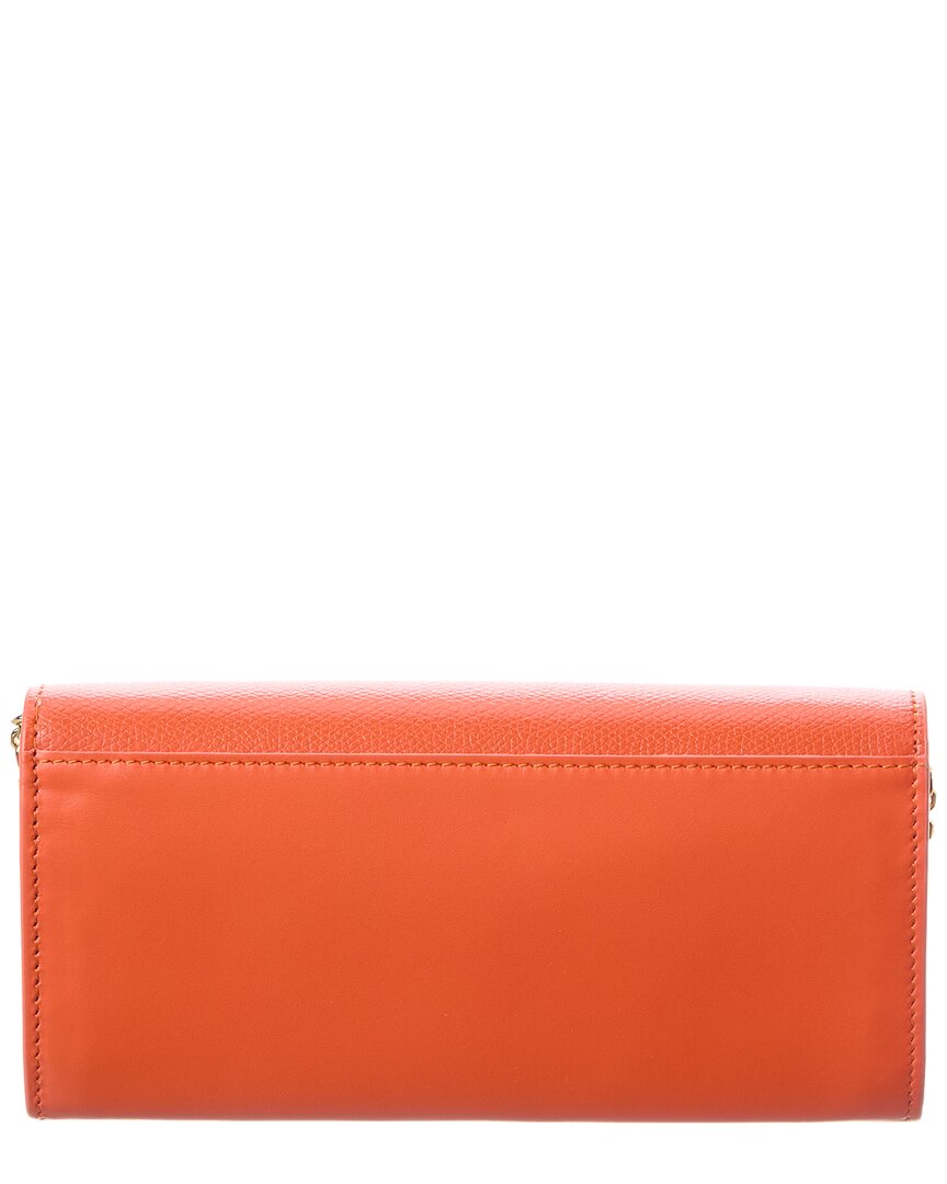 Fendi Ff Diamonds Leather Wallet On Chain