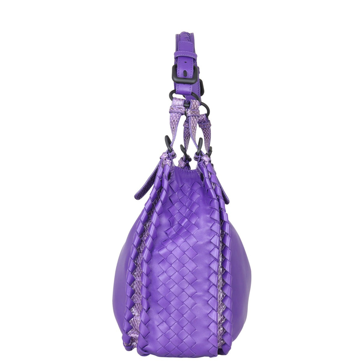 Bottega Veneta Nappa Ayers Python Trim Shoulder Bag