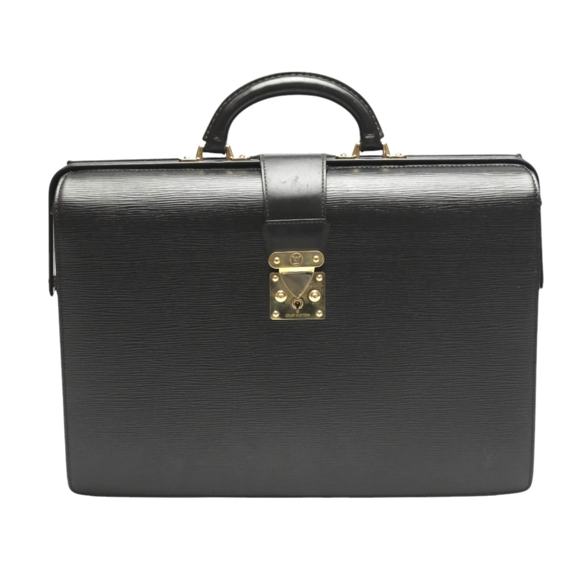 LOUIS VUITTON Business bag Epi Leather black Epi Fermoire