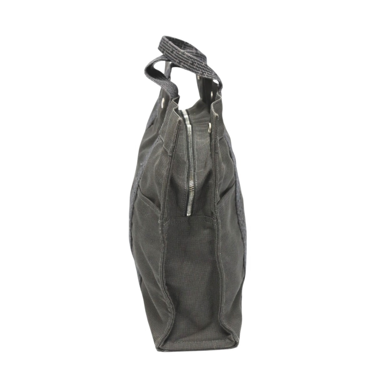 HERMES Tote Bag canvas gray Tote MM Her Line canvas unisex(Unisex)