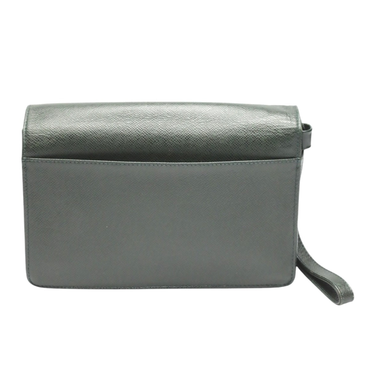 LOUIS VUITTON business bag Taiga green Clutch back Taiga Porto Doqun mens