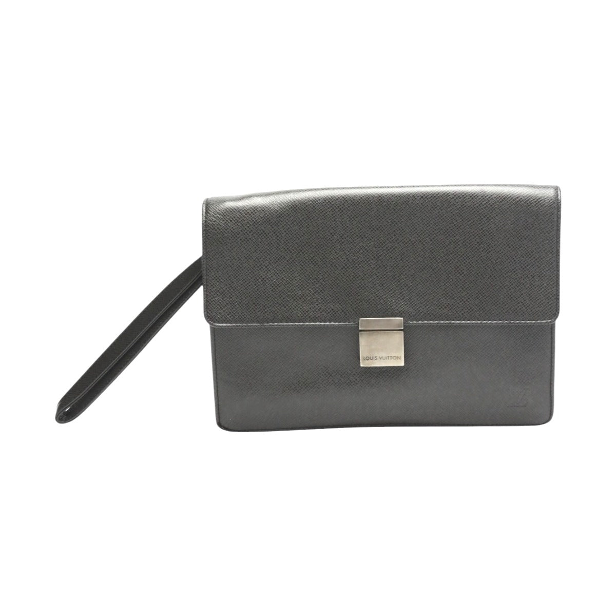 LOUIS VUITTON Clutch bag Taiga black Clutch bag Taiga Selenga mens