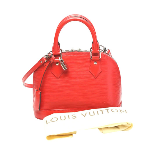 LOUIS VUITTON Shoulder Bag Epi Leather Red Shoulder Bag Epi Nano Alma Women