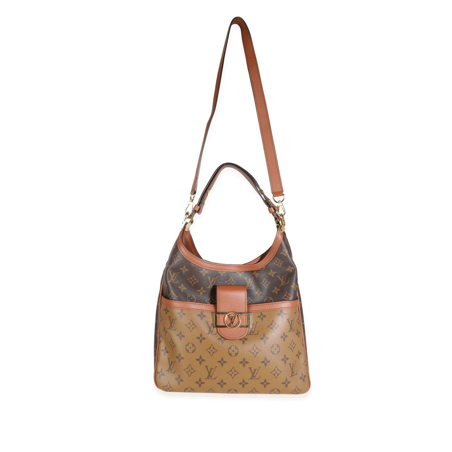 Designer Women's Crossbody Bag | Louis Vuitton Monogram & Monogram Reverse Canvas Dauphine Hobo MM