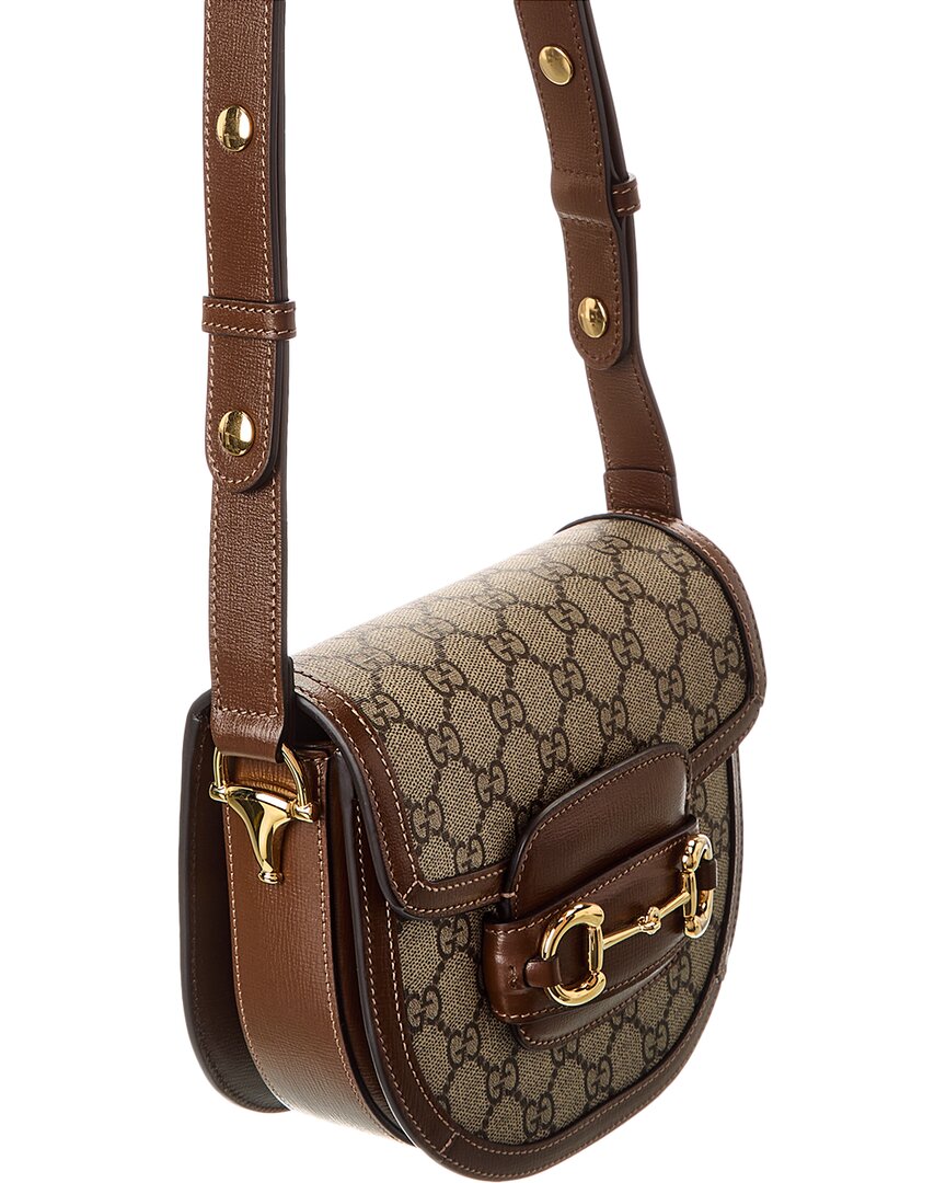 Gucci Blondie Horsebit Mini Gg Supreme Canvas & Leather Shoulder Bag