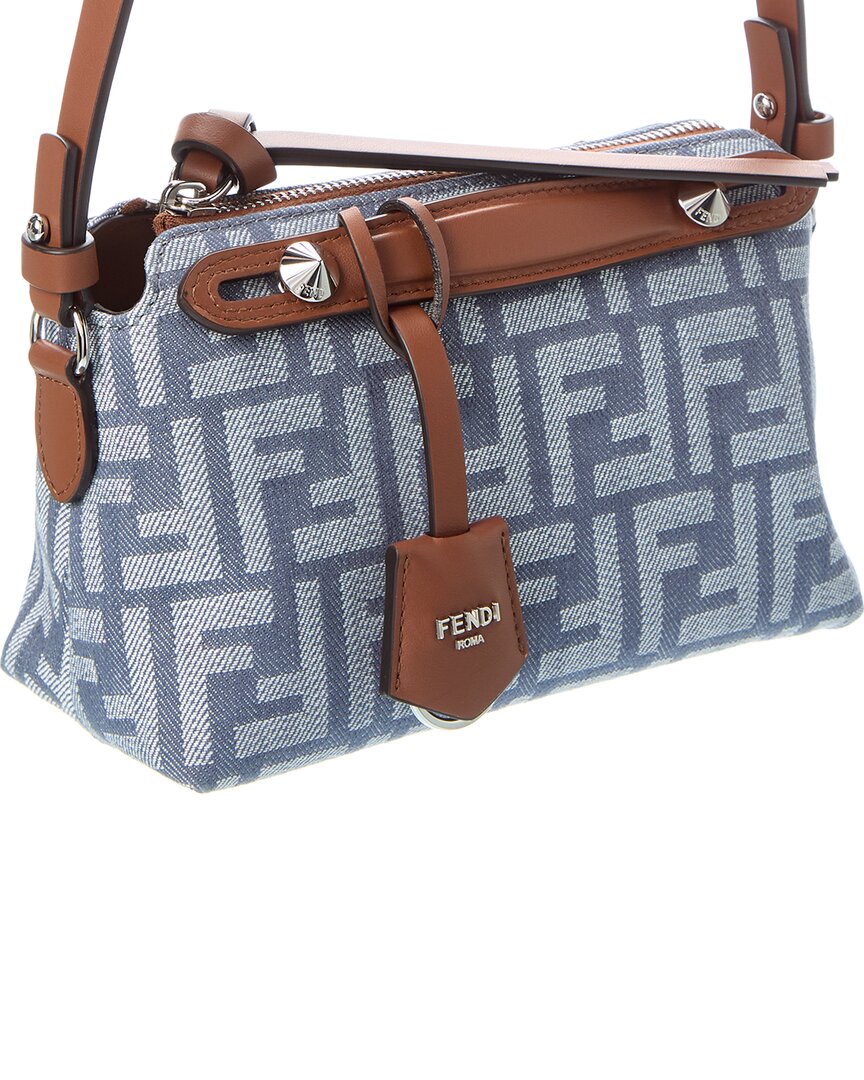 Fendi By The Way Soft Mini Ff Denim & Leather Satchel