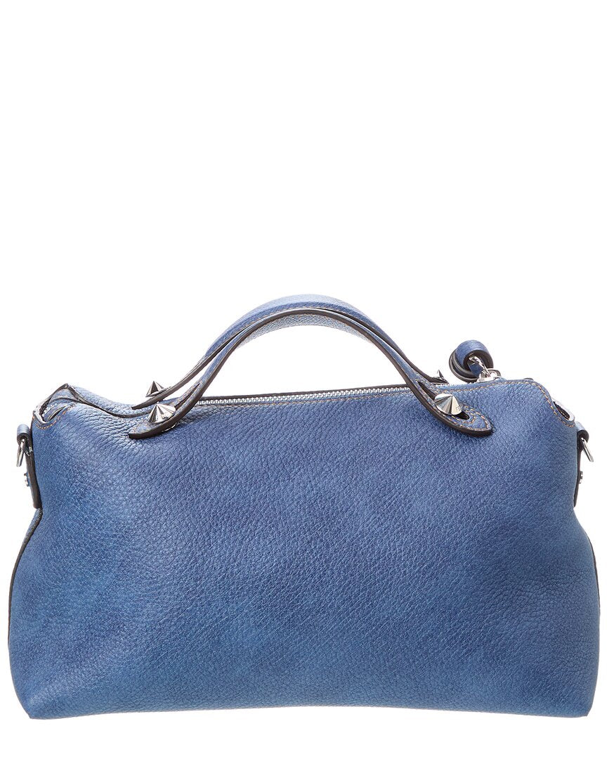 Fendi By The Way Selleria Medium Denim-Effect Leather Shoulder Bag
