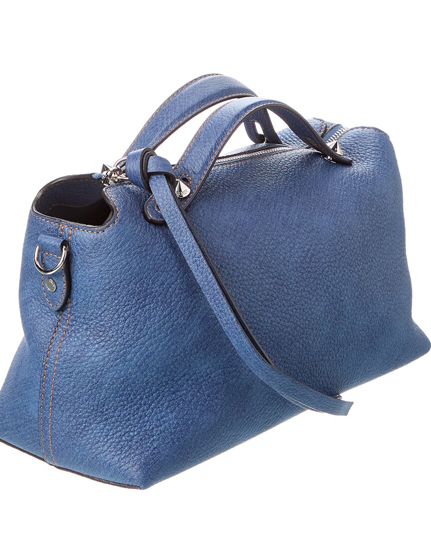 Fendi By The Way Selleria Medium Denim-Effect Leather Shoulder Bag