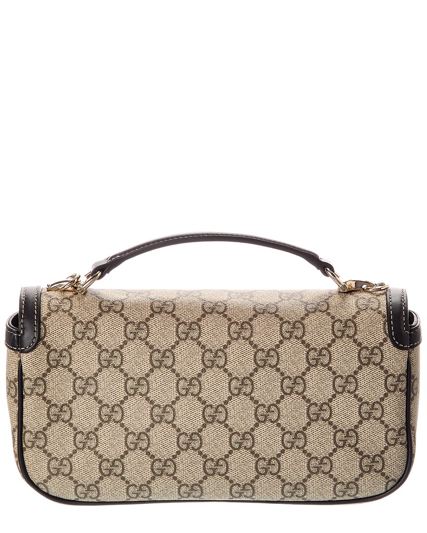 Gucci Horsebit 1955 Soft Small Top Handle Gg Supreme Canvas & Leather Shoulder