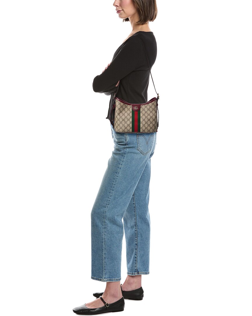 Gucci Ophidia Small Gg Supreme Canvas & Leather Shoulder Bag
