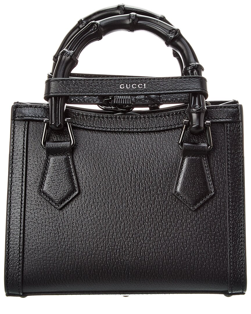 Gucci Diana Mini Leather Tote, Black