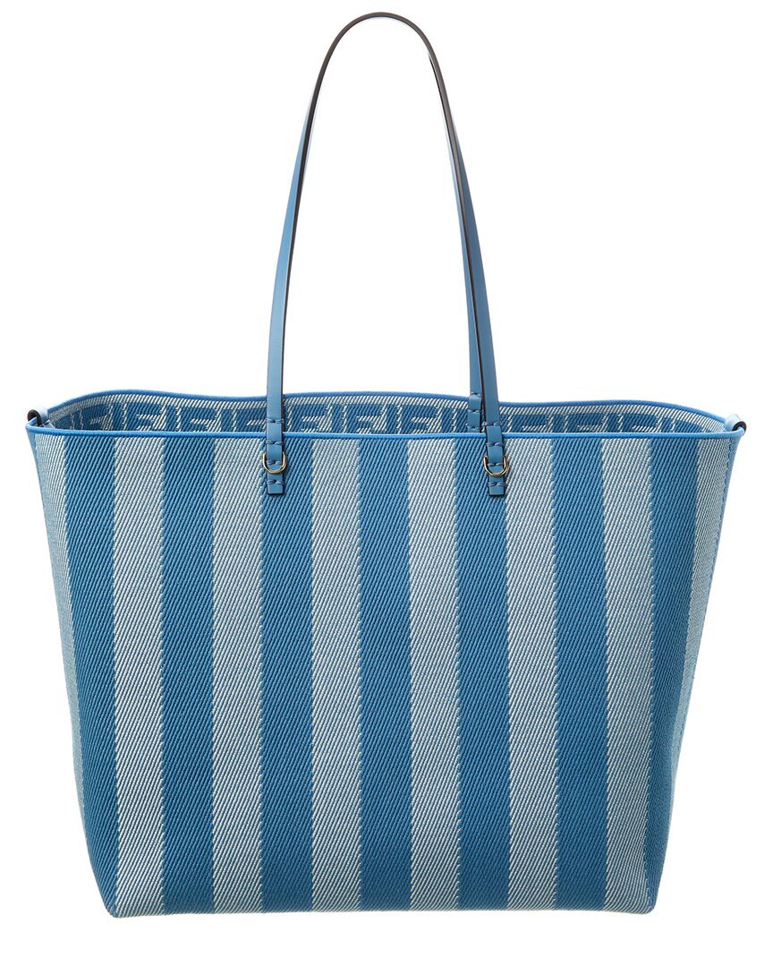 Fendi Roll Large Ff Canvas & Leather Tote