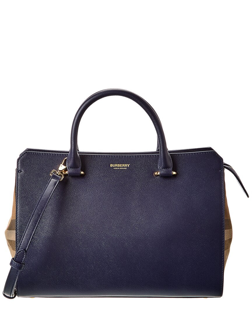 Burberry Banwell Ho Check Canvas & Leather Satchel