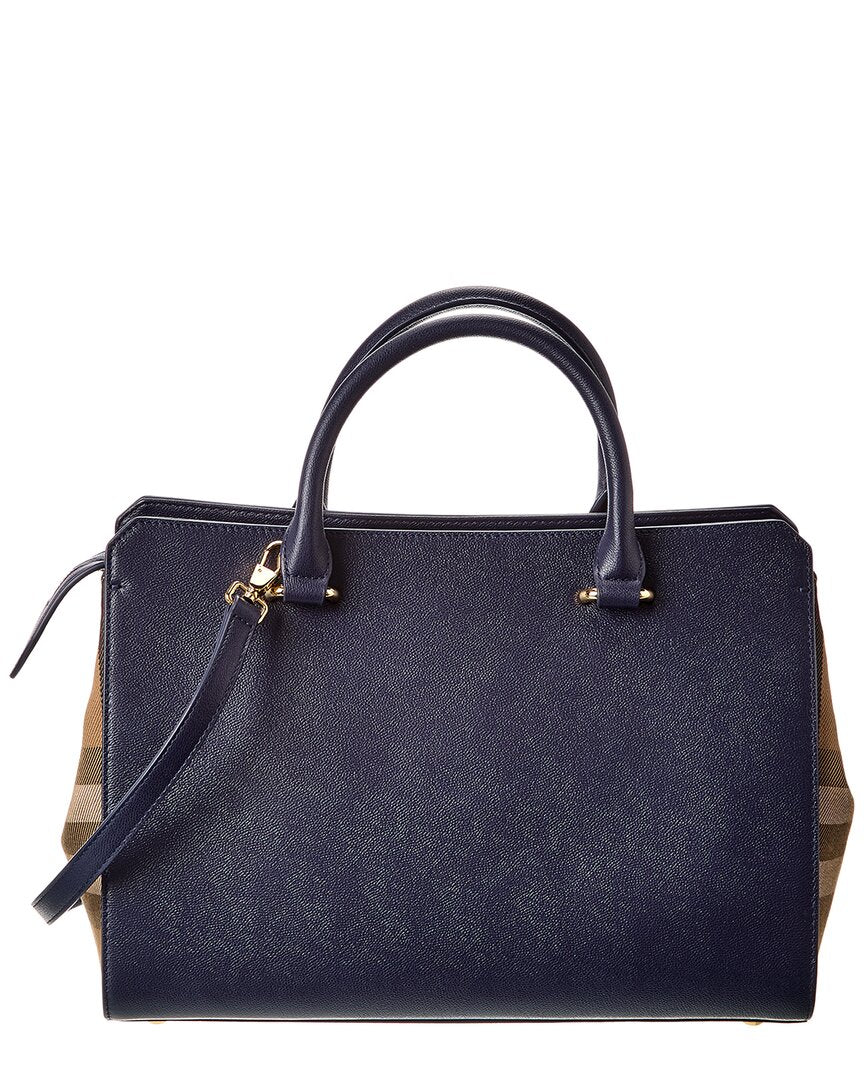 Burberry Banwell Ho Check Canvas & Leather Satchel