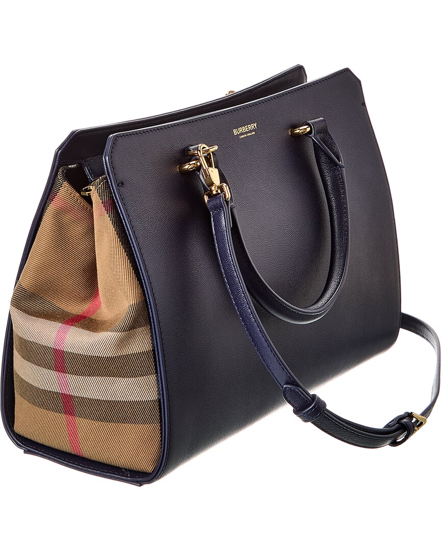 Burberry Banwell Ho Check Canvas & Leather Satchel