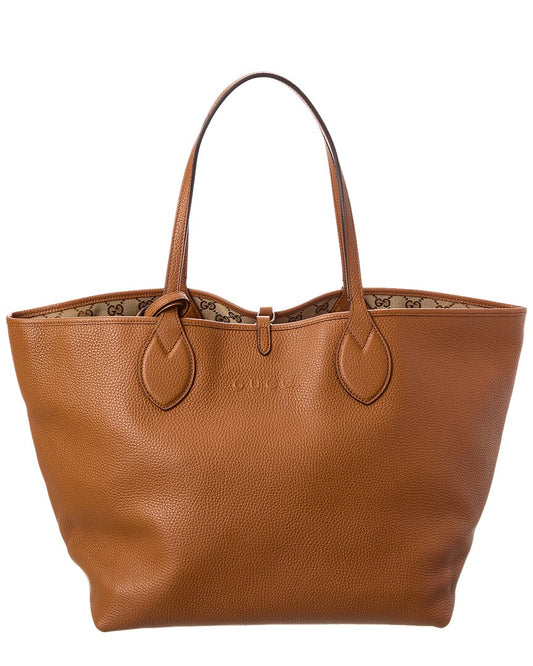 Gucci Totissima Large Reversible Leather & Gg Canvas Tote