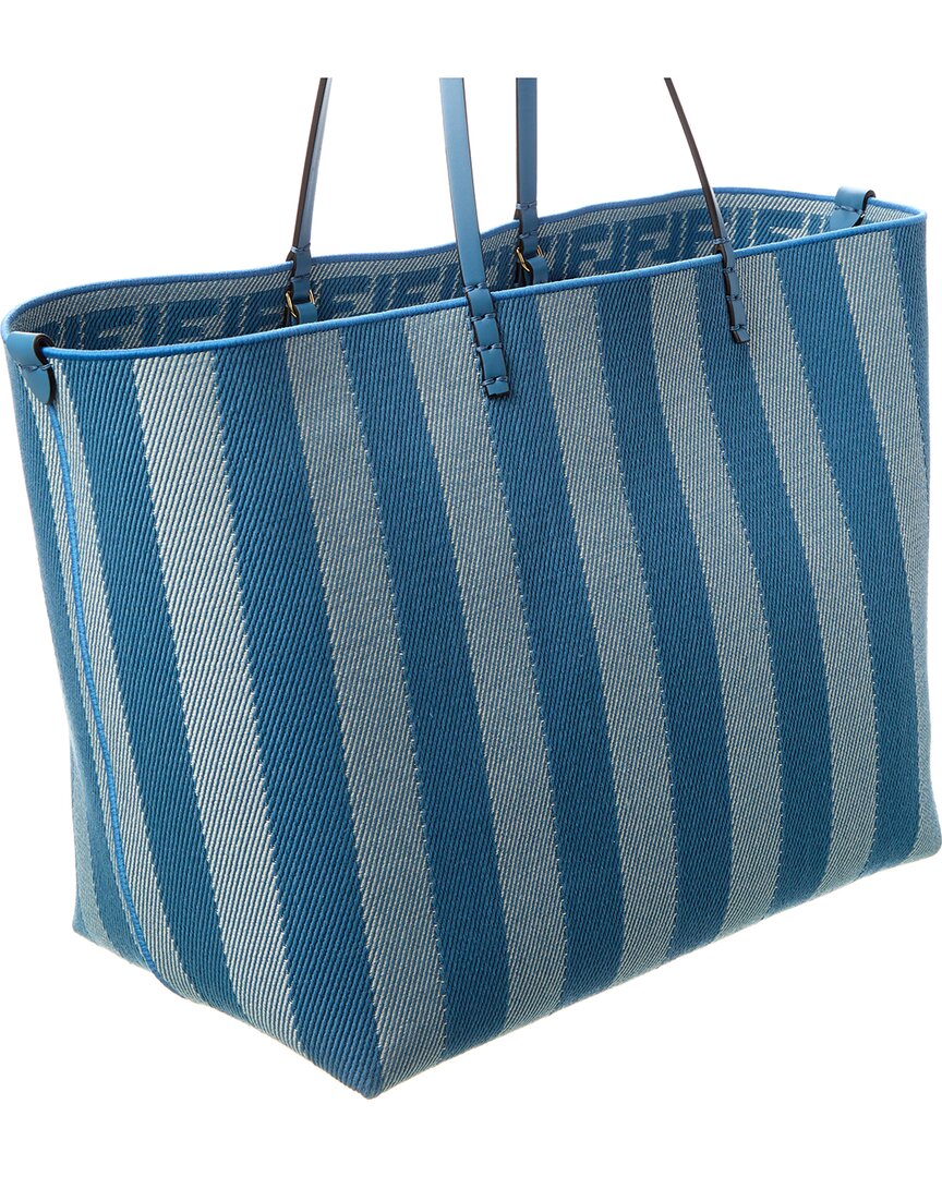 Fendi Roll Large Ff Canvas & Leather Tote