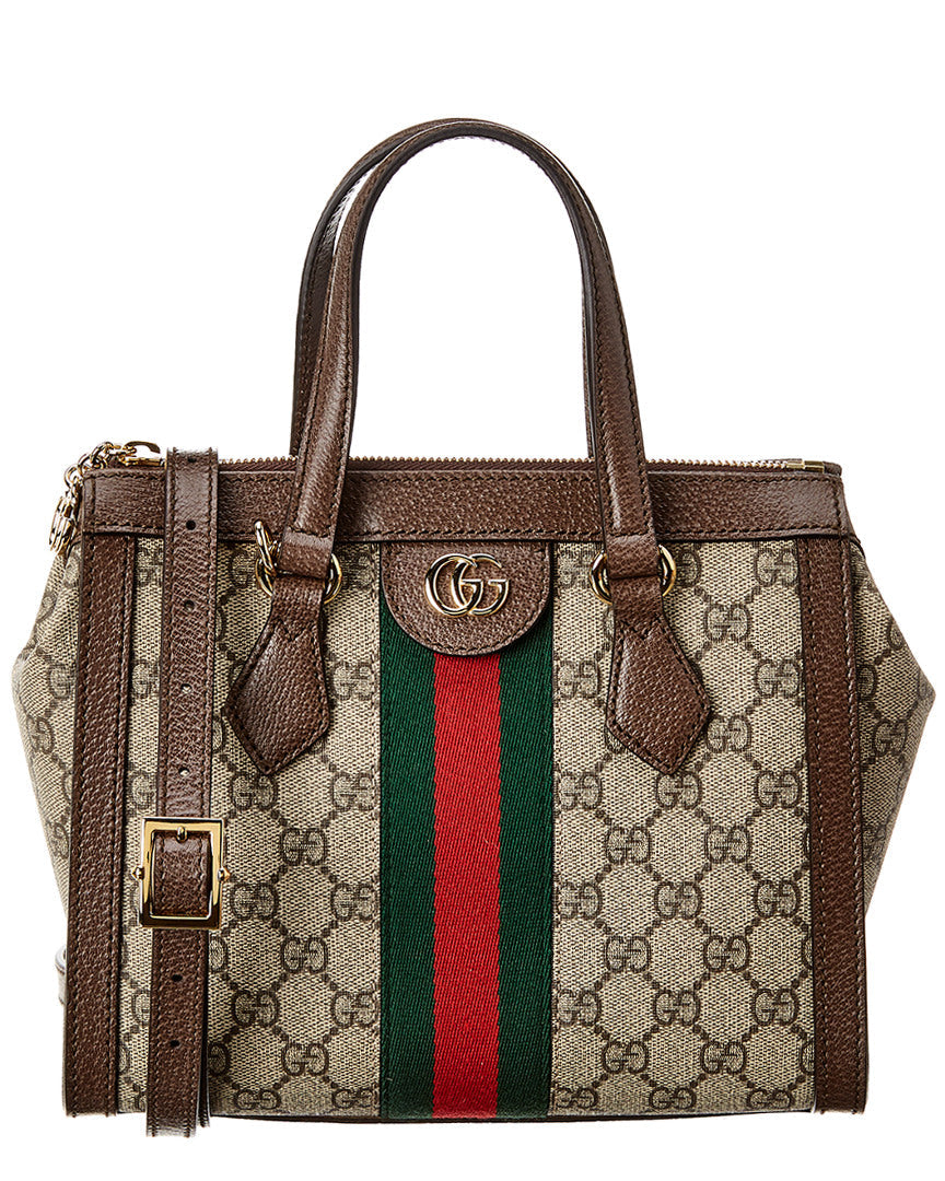 Gucci Ophidia Small Gg Supreme Canvas & Leather Shoulder Bag