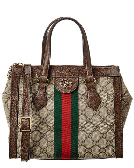 Gucci Ophidia Small Gg Supreme Canvas & Leather Shoulder Bag