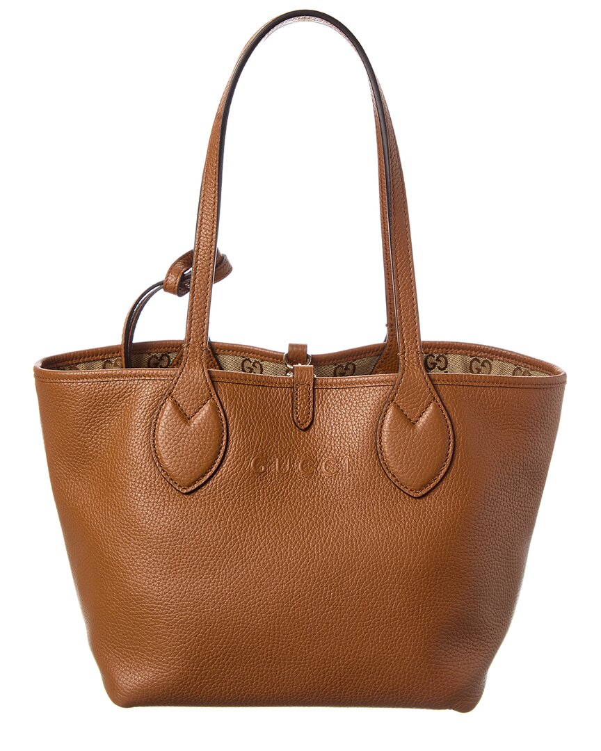 Gucci Totissima Small Reversible Gg Canvas & Leather Tote
