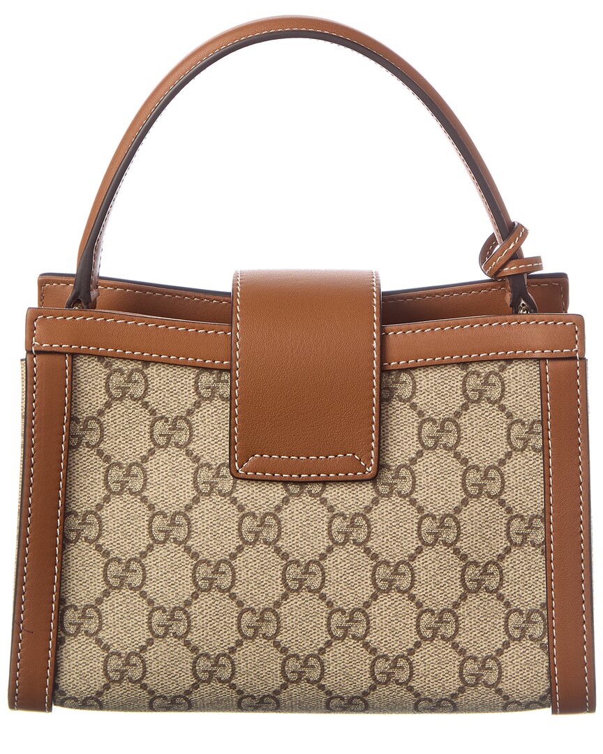 Gucci Padlock Small Gg Supreme Canvas & Leather Tote