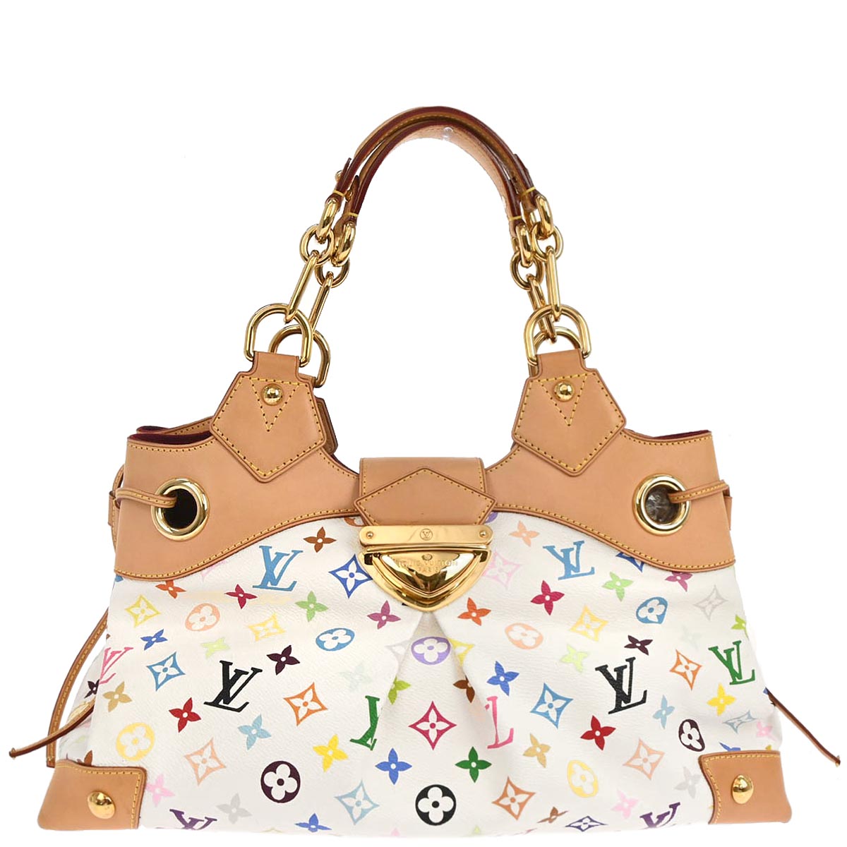 Louis Vuitton 2009 White Monogram Multicolor Ursula Handbag M40123