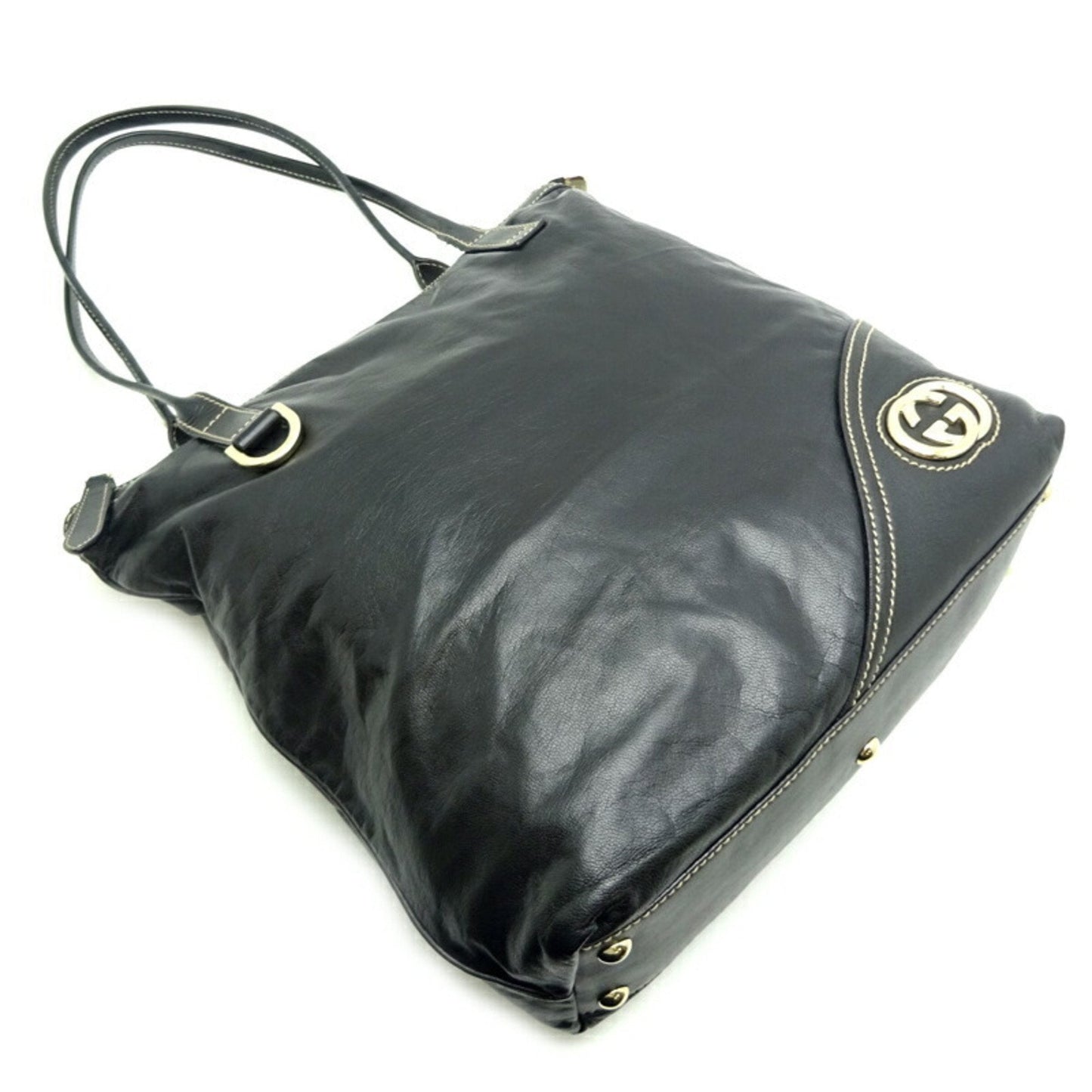 Gucci Leather Canvas Tote