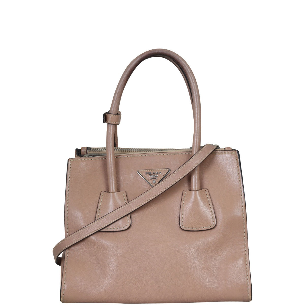 Prada Twin Pocket Glace Calfskin Tote Small
