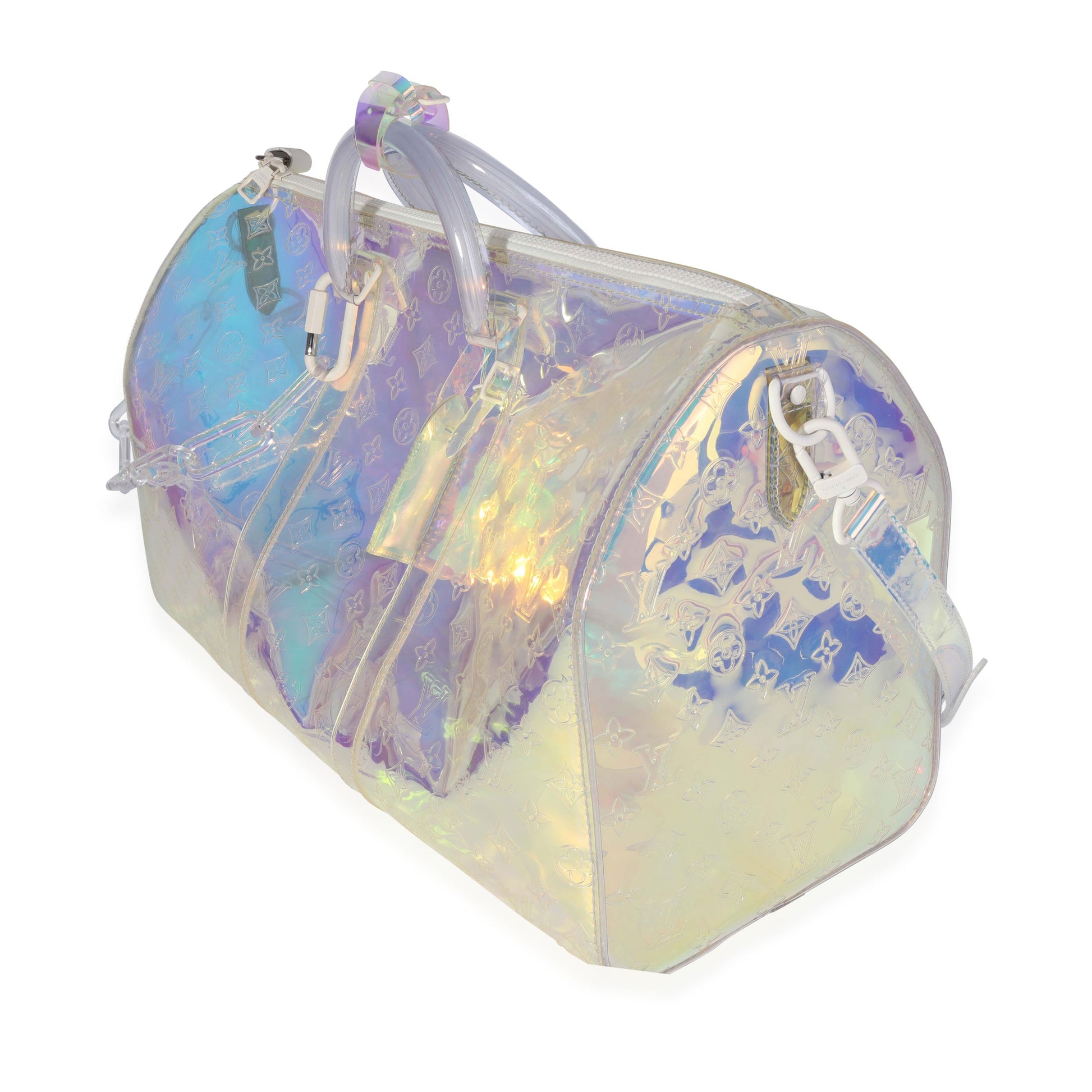 Louis Vuitton x Virgil Abloh Monogram PVC Prism Keepall Bandouliére 50