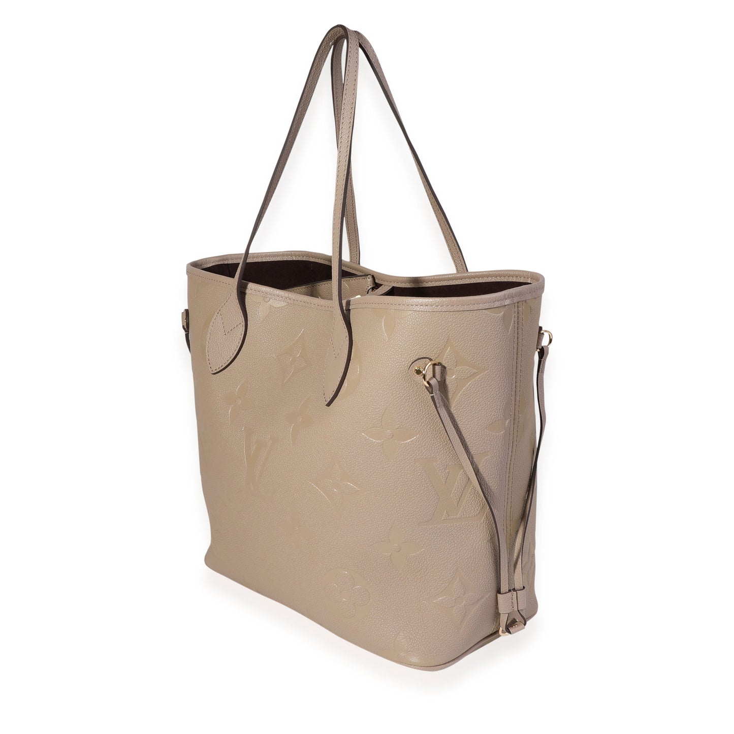 Luxury Women's Tote Bag | Louis Vuitton Tourterelle Monogram Empreinte Giant Neverfull MM