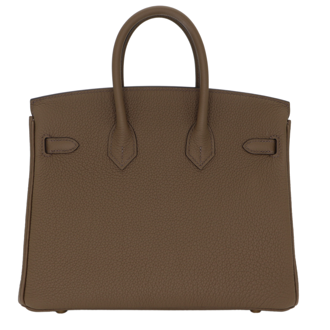 Hermes25cm Birkin Verso Toundra/ Blanc Togo Leather Gold Hardware