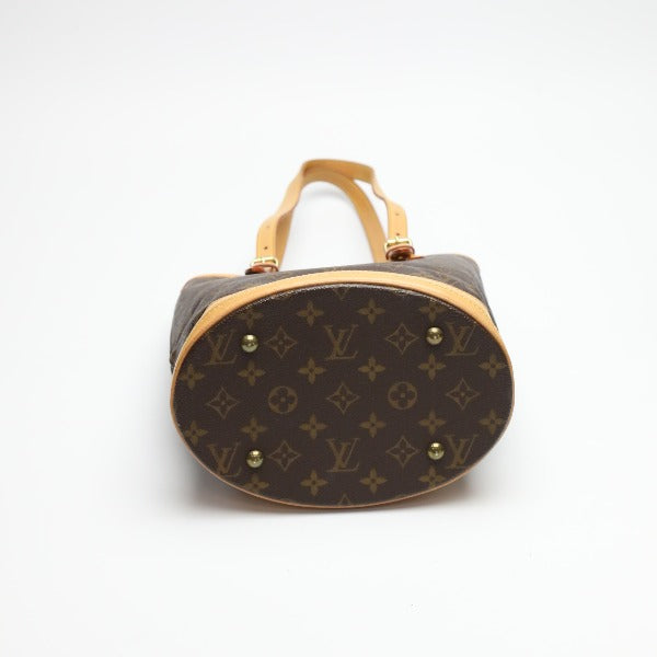 LOUIS VUITTON Handbag Monogram canvas Brown Tote Bag Monogram BucketPM Women