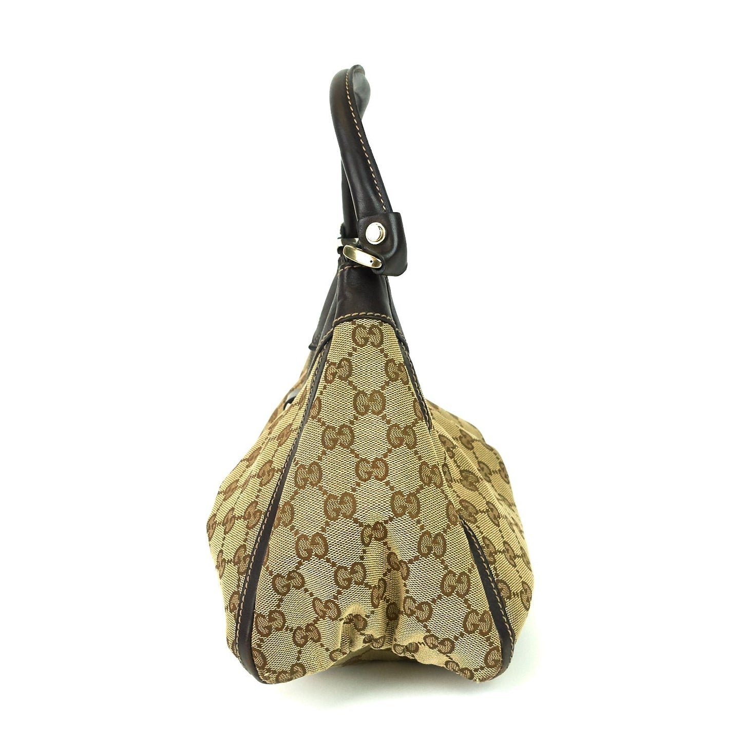 Gucci D-Ring Small Monogram Canvas Hobo Bag