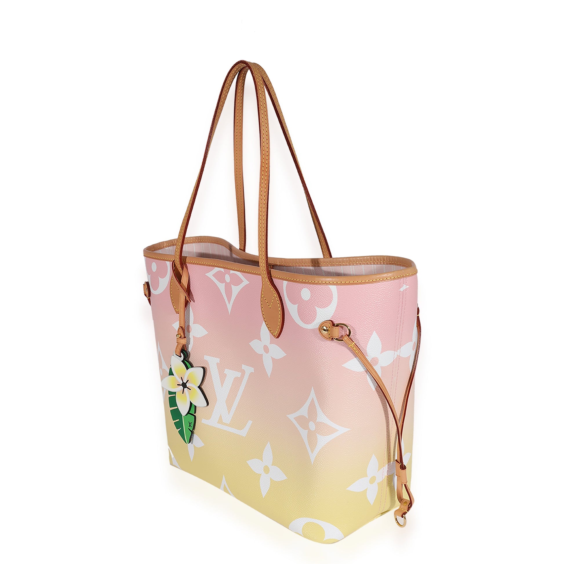 Luxury Women's Tote Bag | Louis Vuitton Pink & Yellow Monogram Giant By The Pool Neverfull MM