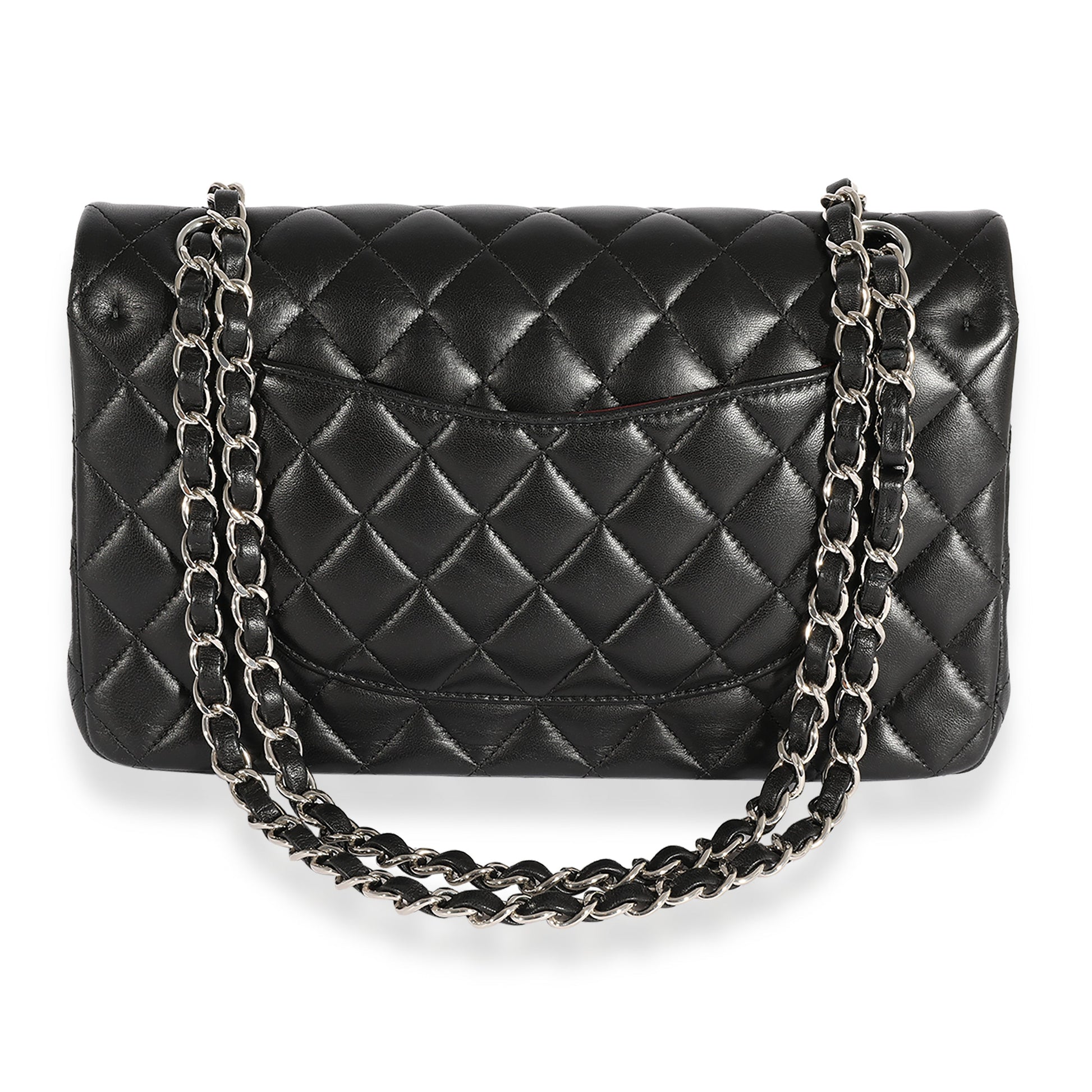 Chanel Black Quilted Lambskin Medium Classic Double Flap Bag