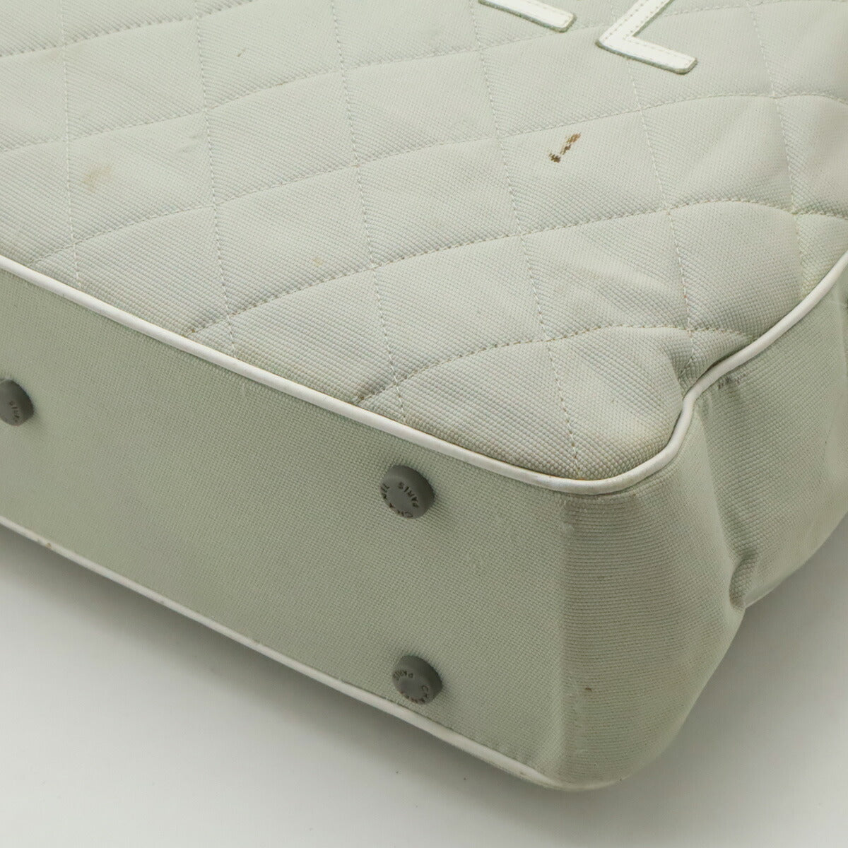 Chanel Canvas Leather Matelasse Sports Line Handbag Mini Boston Bag