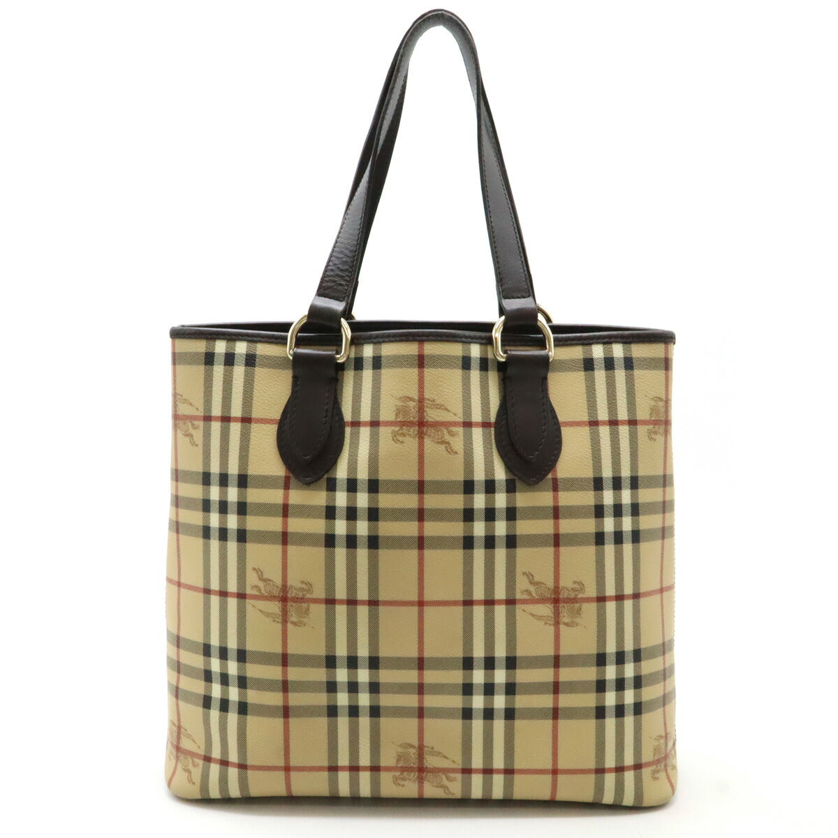 Burberry PVC Leather Nova Check 2way Tote Bag