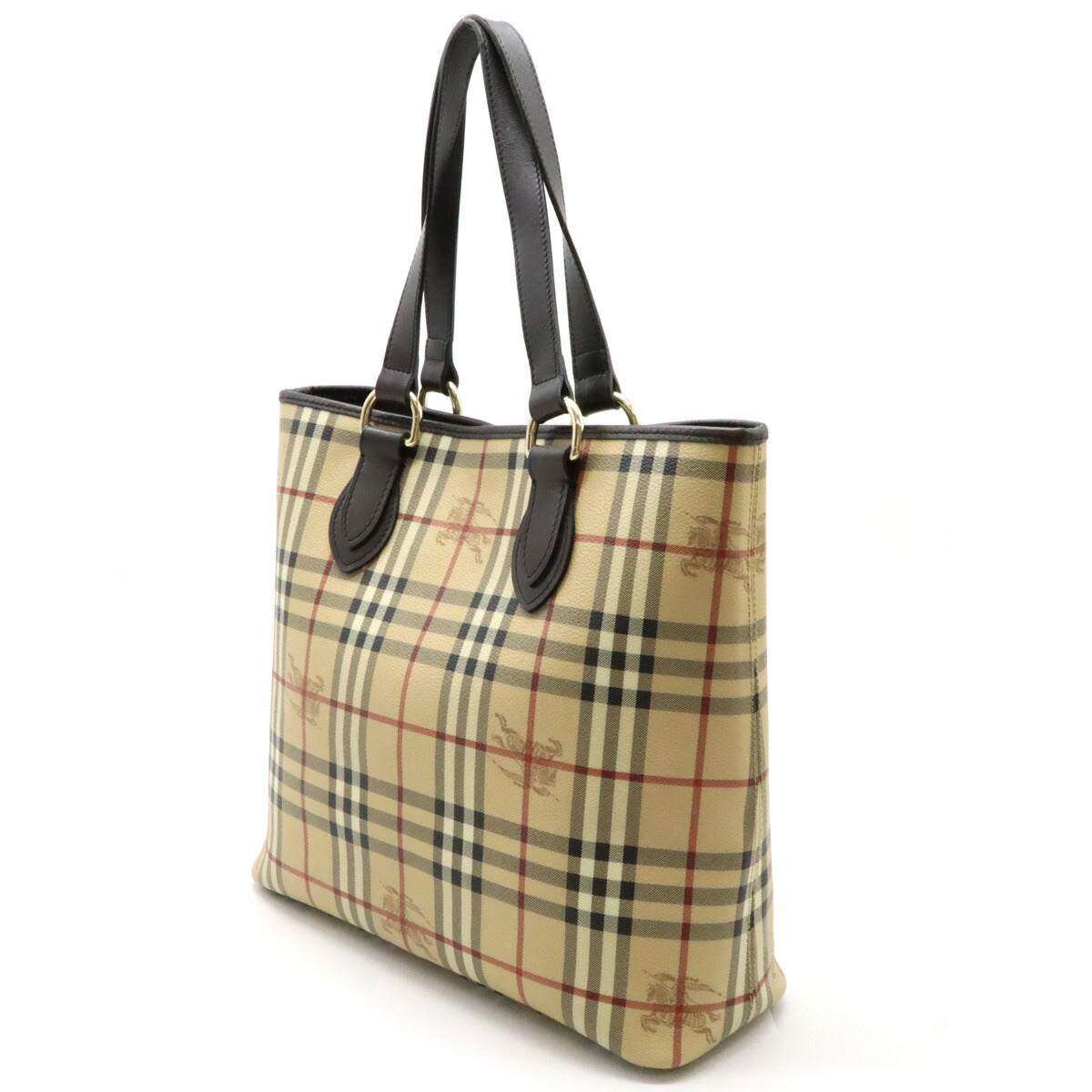 Burberry PVC Leather Nova Check 2way Tote Bag