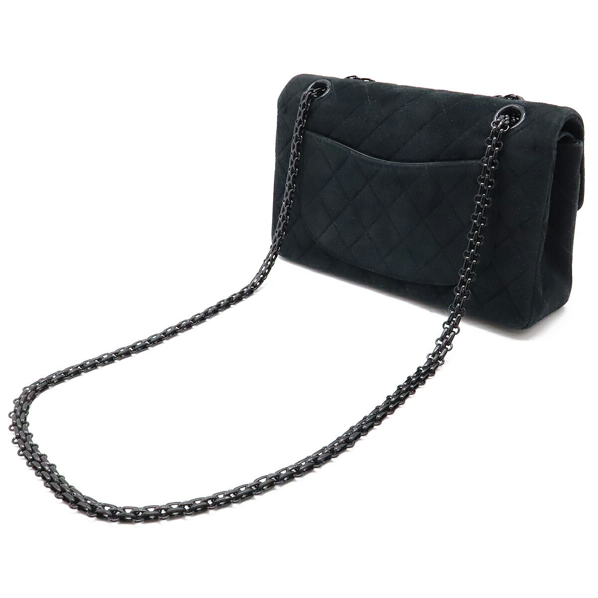 Chanel Suede 2.55 MatelassÃ© Double Flap Chain Shoulder Bag A37586