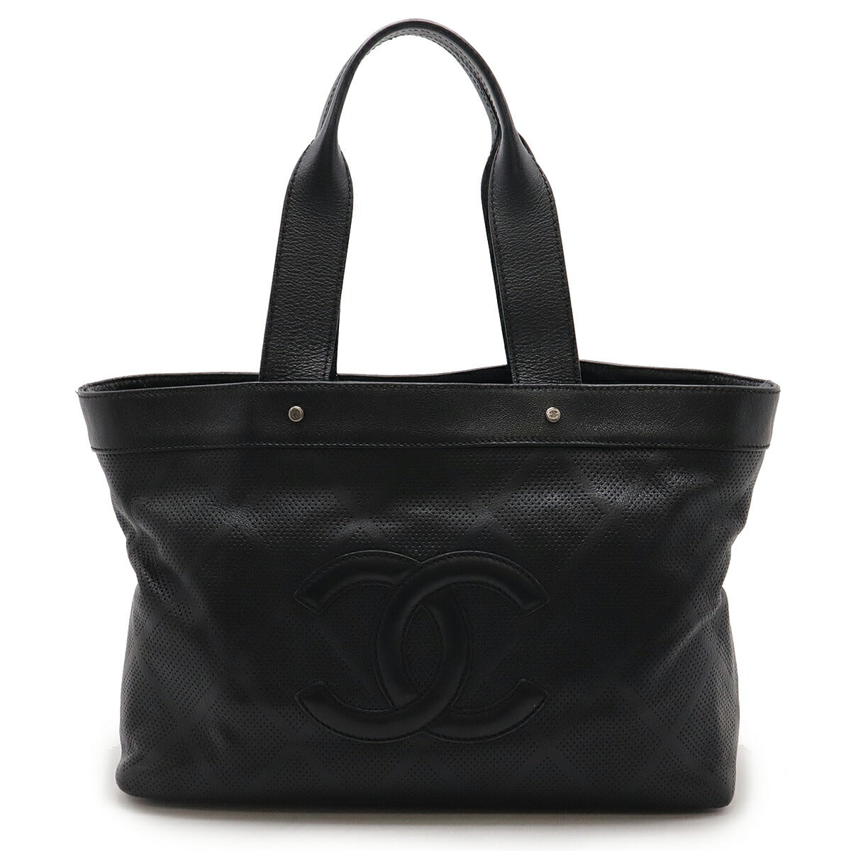 Chanel Leather Coco Punching 2way Tote Bag A33936