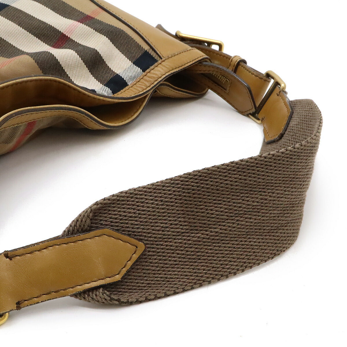 Burberry Ho Check Canvas Leather 2way Shoulder Bag