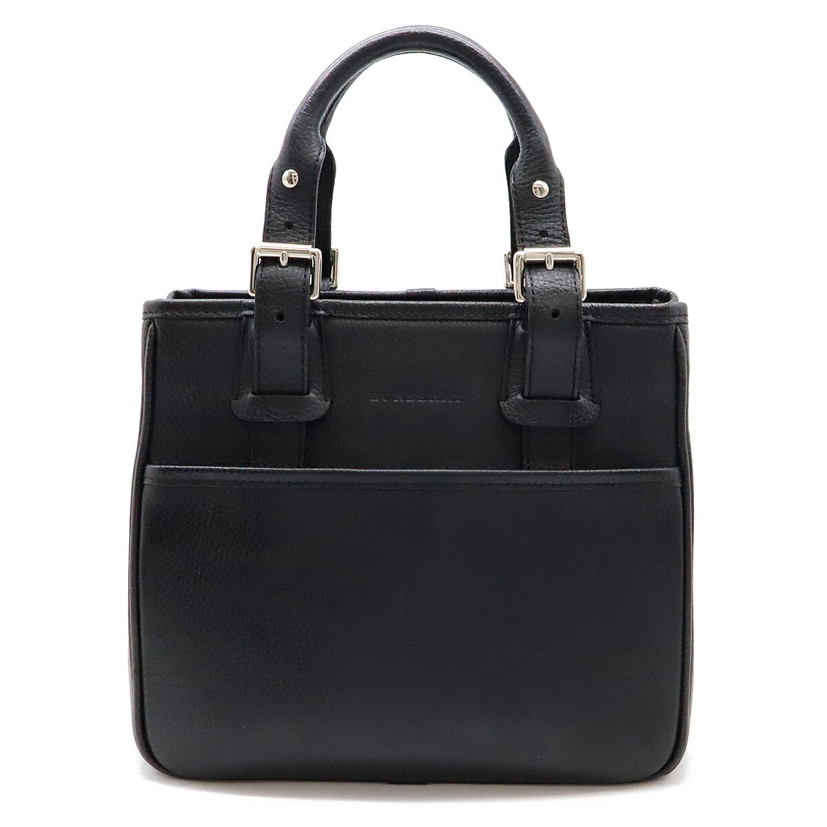 Burberry Leather Handbag Tote Bag Black